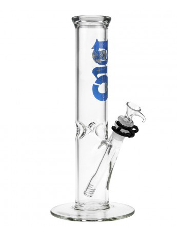 Bio Hazard Glass Straight Ice Bong | 12 Inch