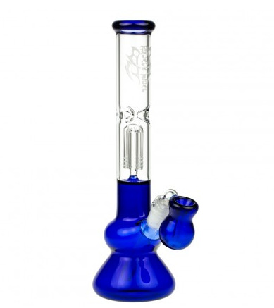 Black Leaf 4-arm Perc Bong with Ash Catcher | Blue