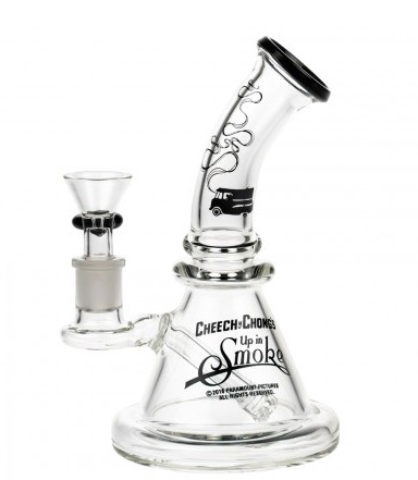 Cheech & Chong’s Strawberry Mini Beaker Bong | Black