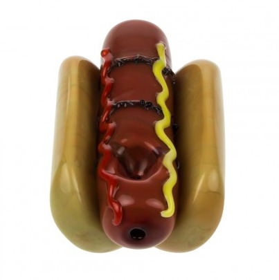 Empire Glassworks Hot Dog Hand Pipe