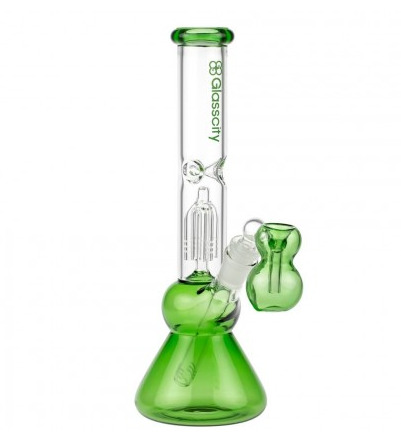 Glasscity 4-arm Perc Beaker Ice Bong with Ash Catcher | Green