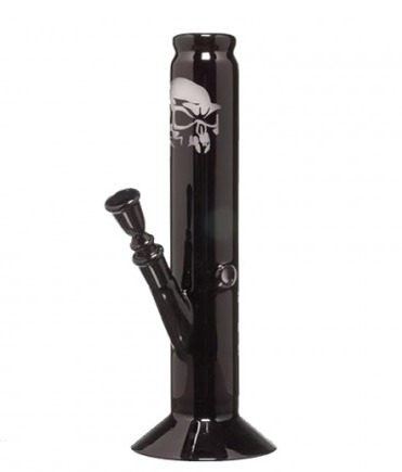 Schwarz Art Black Glass Straight Cylinder Bong