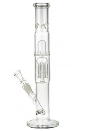 Black Leaf ELITE Cylinder 6-arm Perc Ice Bong | No Carb Hole