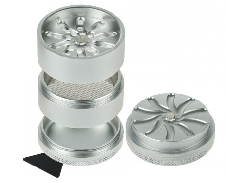 Black Leaf Masher 4-part Aluminum Grinder | 2 Inch