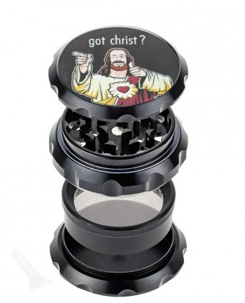 Jay and Silent Bob Aluminum Grinder | Buddy Christ | Black